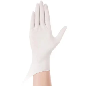 Powder Free Non Medical Grade White 100% Pure Latex Gloves With Fingertip Texture Good Oil Resistance