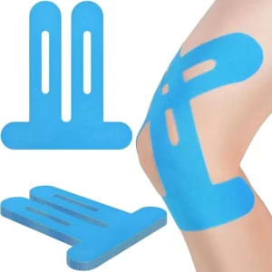 Pre-Cut Kinesiology Tape Knee Protection Patches 25cm X 22cm Cotton Elastic Athletic Muscle Bandage for Running Pain Relief
