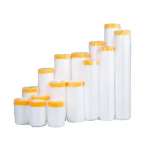 Pre Taped Masking Film Car Furniture Protection Covering Cloth Masking Film Large Roll
