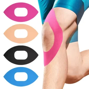 Pre cut Oval Shape Kinesiology Tape for Knee Support Patella Stabilizer Muscle Bandage Waterproof Breathable Athletic Tape