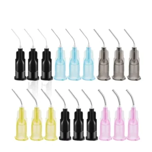 Precision Bent Dispensing Tips Black Plastic 100pcs for Craft & Repair Use Precision Liquid Applicator