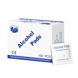 Premium 100 Pack Custom Logo Disposable Alcohol Pad Quick drying for Cleaning