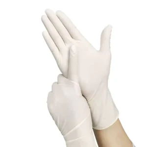 Premium 6g Disposable Latex Gloves Powder Free Food Grade Natural Rubber Ambidextrous Waterproof High Sensitivity Medical Exam