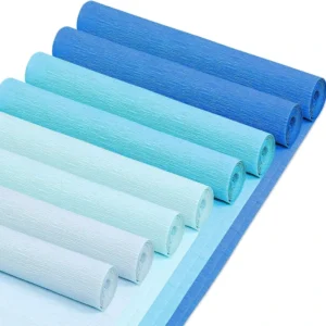 Premium Blue Crepe Paper Roll Large Various Length for Festivals & Wedding Ceremonies Decoration