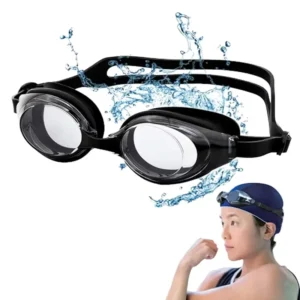 Prescription Swimming Goggles Anti Fog UV Protection PC Lens Underwater Eyewear Unisex Wide Field Vision Storage Case