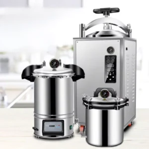 Pressure Steam Sterilizer Portable Stainless Steel Automatic Disinfection Pot Laboratory Vertical Sterilizer Model XF Made