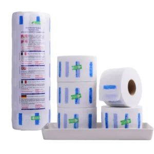 Price Disposable Beauty Salon Wrapping Strips Ruffles Crepe Roll Hairdressing Black Neck Paper for Barber