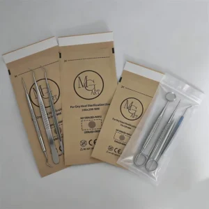 Printed Custom Medical Grade Kraft Paper Disposable Nail Art Sterilization Bags