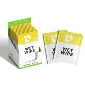 Printed Disposable Cleaning Nonwoven Wet Wipes Single Piece Restaurant Cleansing Wet Tissue with Logo