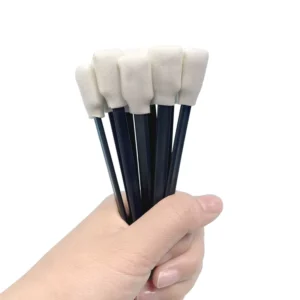 Printerhead Cleaning Stick Rectangle Head Foam Swab 50 Counts With Black Handle Customize Accept