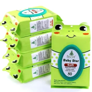 Private Label Antibacterial Biodegradable Bamboo 100% Natural Baby Wipes