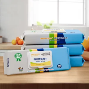 Private Label Kitchen Wet Wipes Eco Friendly Large Size for Multi Surface Cleaning Custom Fragrance with Custom Logo