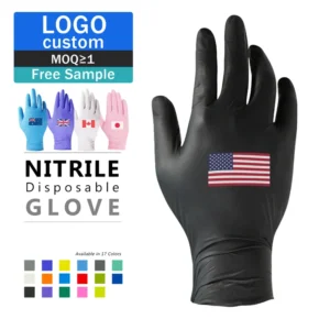 Private Label Medical Examination Nitrile Gloves Powder Free ASTM EN455 Guantes De Nitrilo for Clinic Food Grade