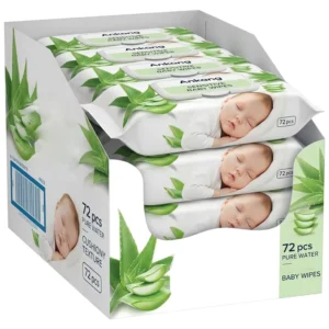 Private Label Natural Baby Wipes Unscented 100% Bamboo Biodegradable Flushable Baby Wet Wipes Manufacturer Direct