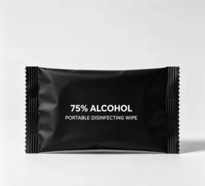 Private Label Single Use 75% Alcohol Sanitizing Wipes Disinfect Portable Individual Pack Disposable Cleaning Wet Tissue