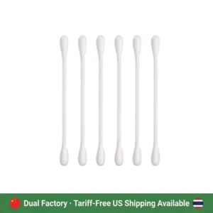 Private Label Thailand Factory Double Round Head Cotton Swab 300pcs Cotton Bud With Round Box