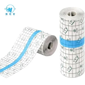 Professional Grade Transparent Wound Tape Self-Adhering Film Dressing Grid Guide CE Certified 15cm*10m for Nurses Home