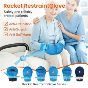 Professional Hand Restraint Mittens for Elderly Dementia Anti Scratch Safety Mitts for Patient Care