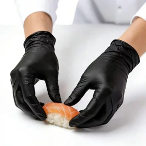 Protein Free Nitrile Gloves Oil resistant Waterproof Cooking 3mil Powder Free Disposable Black Nitrile Gloves Food Processing