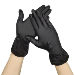 Protein Free PVC Gloves Oil Resistant Waterproof Black Disposable Powder Free 3mil Vinyl Gloves for Beauty Salon