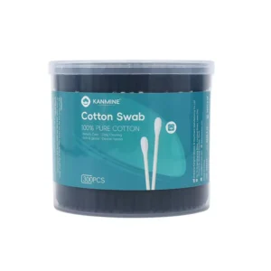 Pure Cotton Cleaning Double Pointed Tip Cotton Swab 300pcs Paper Stick Cotton Bud with pp Box