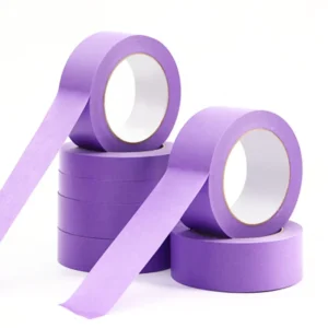 Purple Paper Tape for Indoor Home Decoration Painting Color Separation UV Resistant for 14 Days Without Residue Paper Tape