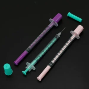 Purple Pink Green 0.3ml 0.5ml 1ml Diabetes Syringes 29G 30G 31G Insulin Syringes 6mm 8mm 13mm Insulin Needles