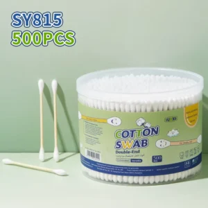 Q-tip Stick Cotton Buds Biodegradable Eco-Friendly Double Head Bamboo Cotton Swabs for Ear Cleaning and Makeup Tips SY812
