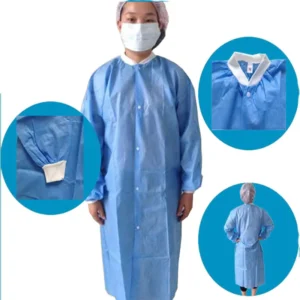 Quality Assurance Safety Protect PPE Disposable SMS Fabric Doctors Lab Coat Uniform Manufacturer