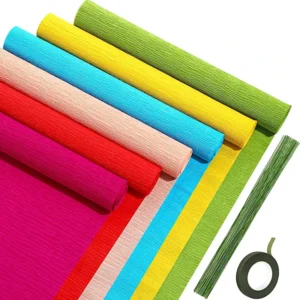 Quality Rolls Crepe Paper 180gr Solid Color Crepe Paper Application for Saloon Party