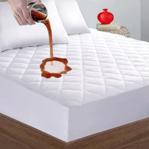 Quilted Fitted Full Mattress Pad Cover Waterproof Mattress Protector Deep Pocket Elastic Fits up to 21” Breathable Soft