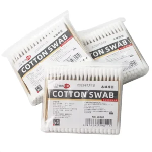 RM50301 Professional Wood Cotton Swabs for Ears Makeup Daily Cleaning