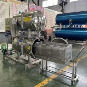 RT 500L Semi Automatic Autoclave Sterilizer Retort Machine Double Layer Electric Heating for Cans and Flexible Package
