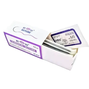 RTMED Haidike PGLA Absorbable Surgical Sutures 56 70 Days Absorption 14 60mm Needle Length 75 90 150cm Thread Length Class II