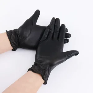 RTS High Quality Factory Price Black Nitrile Gloves Certification Powder Free Disposable Work Nitrile Gloves