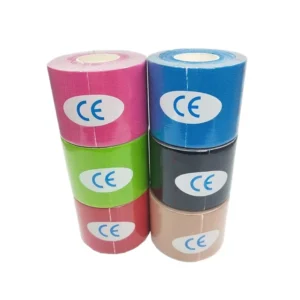 Rayon Elastic Fabric Acrylic Glue Breathable Latex Free Muscle Kinesiology Tape Bandage 5cm 10cm 5m for Rugby Soccer Basketball