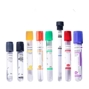 Red Yellow Blue Green Grey Purple Black Top Vacutainer Blood Sample Test Collection Tubes with Different Additive Veterinary