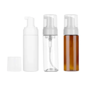 Refillable 200ml Clear White Amber Plastic Foam Soap Dispensers Bottle Hand Sanitizer Foam Pump Bottle