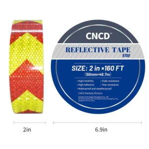 Reflectic Adhesive Tape Red and Yellow Truck Light Reflective Dot Warning Tape Sticker