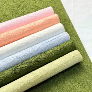 Retro Double Layer Stone Patterned Handmade Crepe Paper Kindergarten Backdrop Gift Craft UV Printed Recyclable Pleated Crumpled