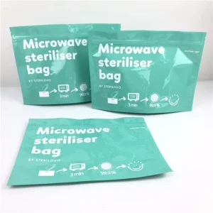 Reusable High Barrier Microwave Steriliser Bags Microwave Steamer Pouch Plastic Zipper Bag