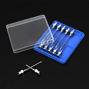 Reusable Stainless Steel Metal Veterinary Syringe Needle 16G 22G Sizes for Animal Pet Vaccine Injection Epidemic Prevention