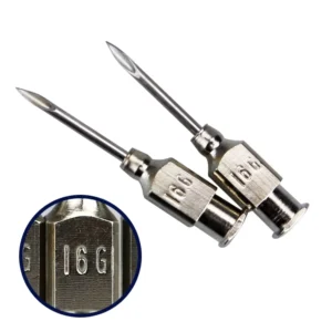 Reusable Veterinary Animal Vaccine Injector Needles Animal Feeding Treatment 10pcs box Stainless Steel Syringe Needle