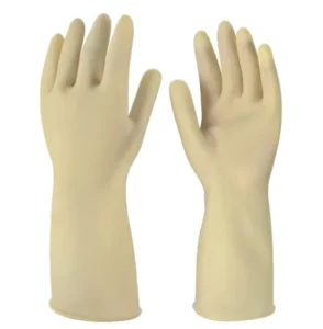 Reusable Waterproof Household Kitchen Food Handling Milk White Food Safe Industrial Grade Food Processing Latex Grip Work Gloves