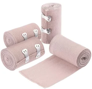 Risenmed Breathable Premium High Elastic Compression Bandage for Medicalcare Use High Elastic Bandage Roll With Clips