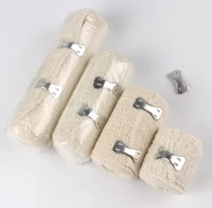 Risenmed Non sterile Reusable Elastic Multi Purpose Compression Bandage Bleached Crepe Bandage