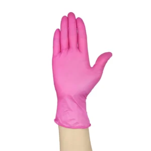 Rose Red Nitrile Gloves Latex Free Kitchen Food Safe CE Certified 4mil Disposable Powder Free Nitrile Gloves for Food Processing
