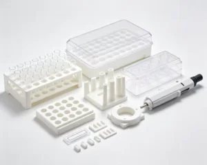 Rotatable Connection Buckle Medical Infusion Tube Plastic Injection Molding Assembling Parts