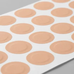 Round Band Aids 22 mm Adhesive Wound Plasters Skin Tone Breathable First Aid Water Resistant Class I
