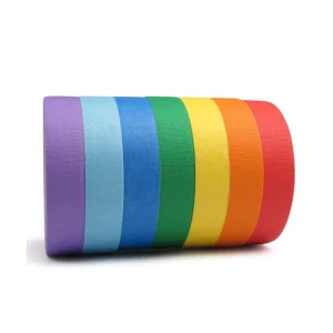 Rubber Glue Sharp Line Customised Colourful Crepe 3 Inch Gum Red Color Paper Masking Tape